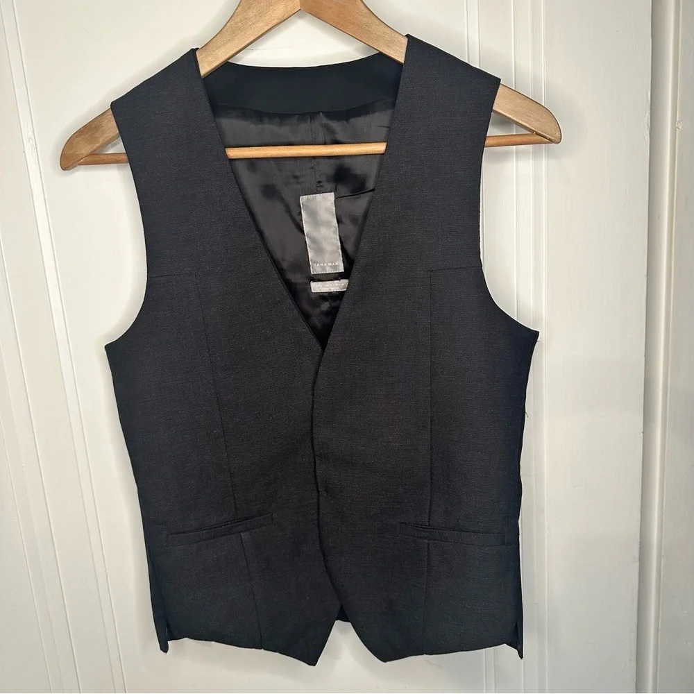 Zara Man Black Dress Vest